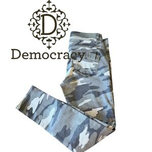 Democracy Ab Technology Grey Camo Jeans Size 2